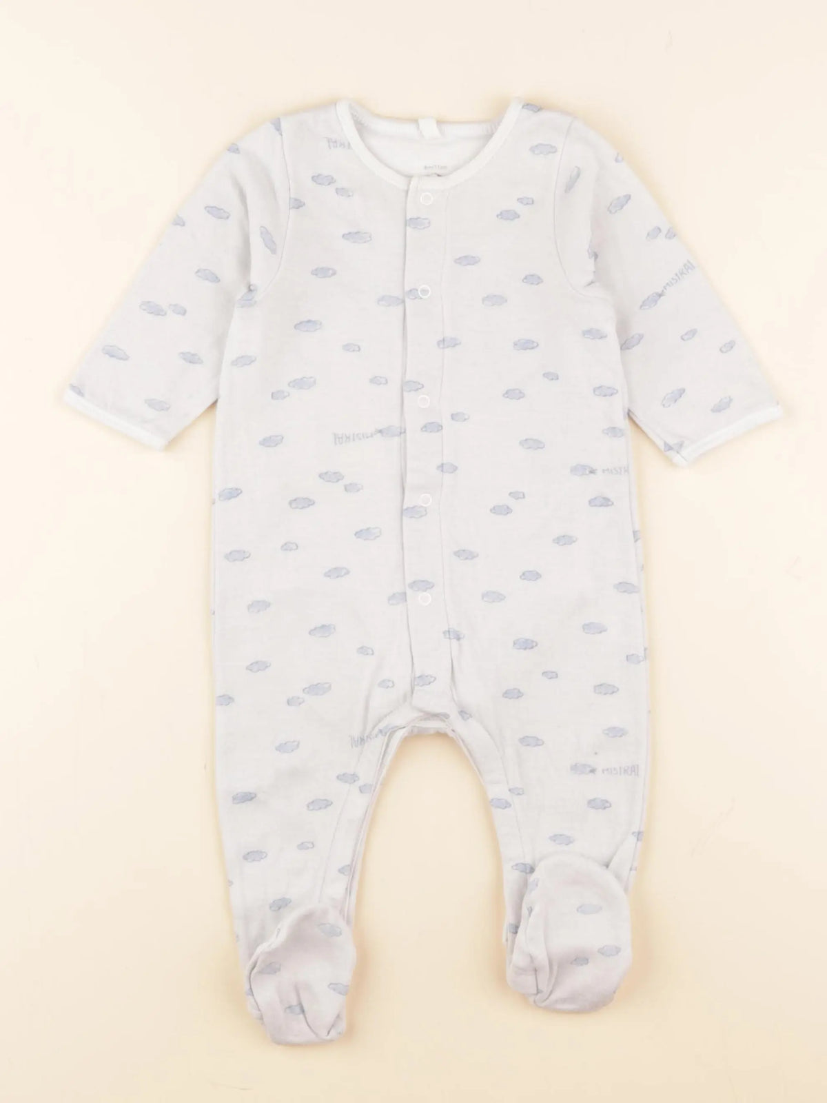 Petit Bateau - pyjama coton bleu - 9 mois