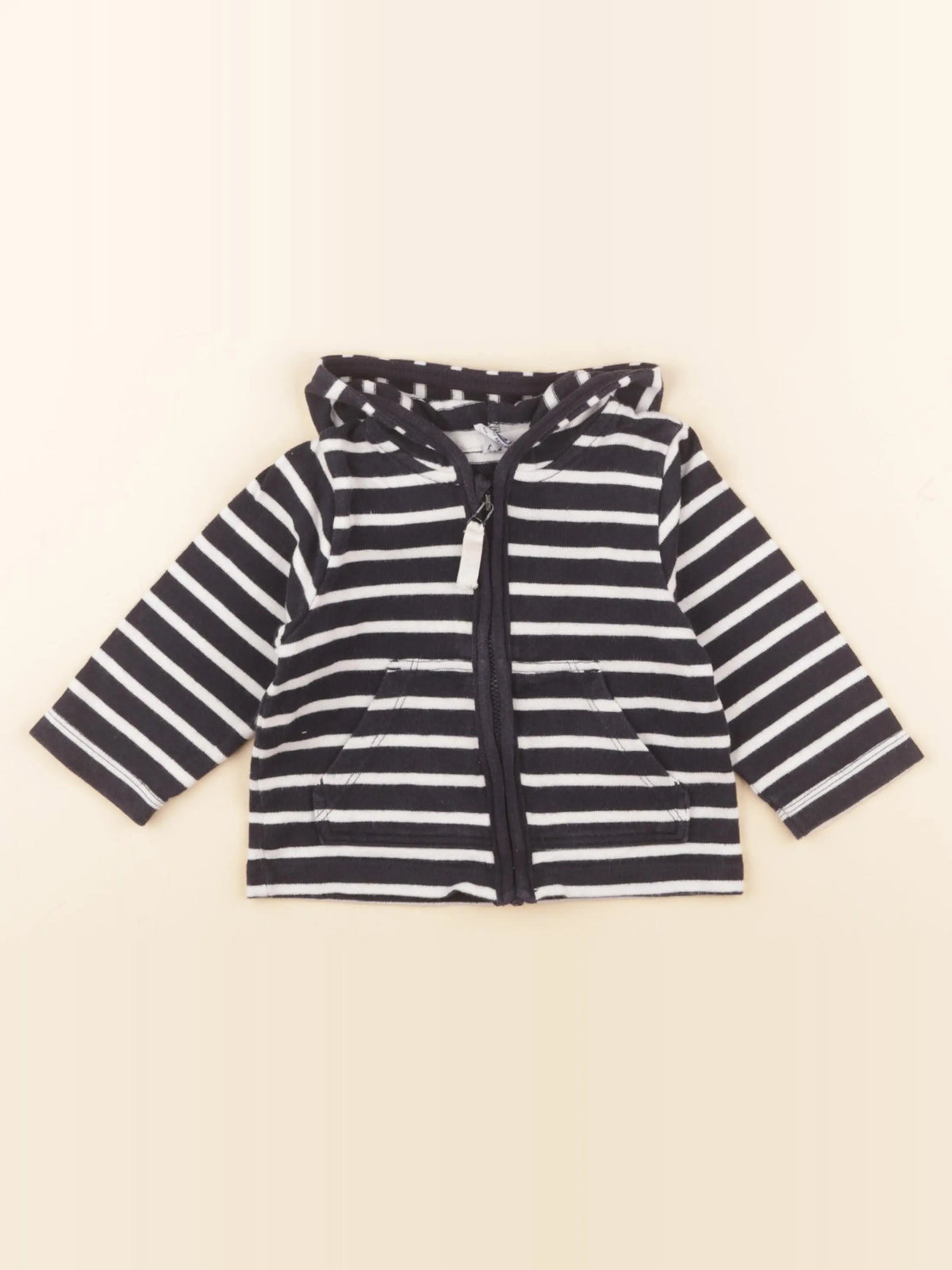 Petit Bateau - sweat bleu - 12 mois