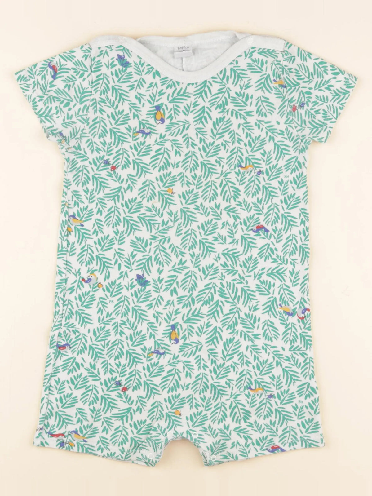 Petit Bateau - pyjama coton vert - 36 mois