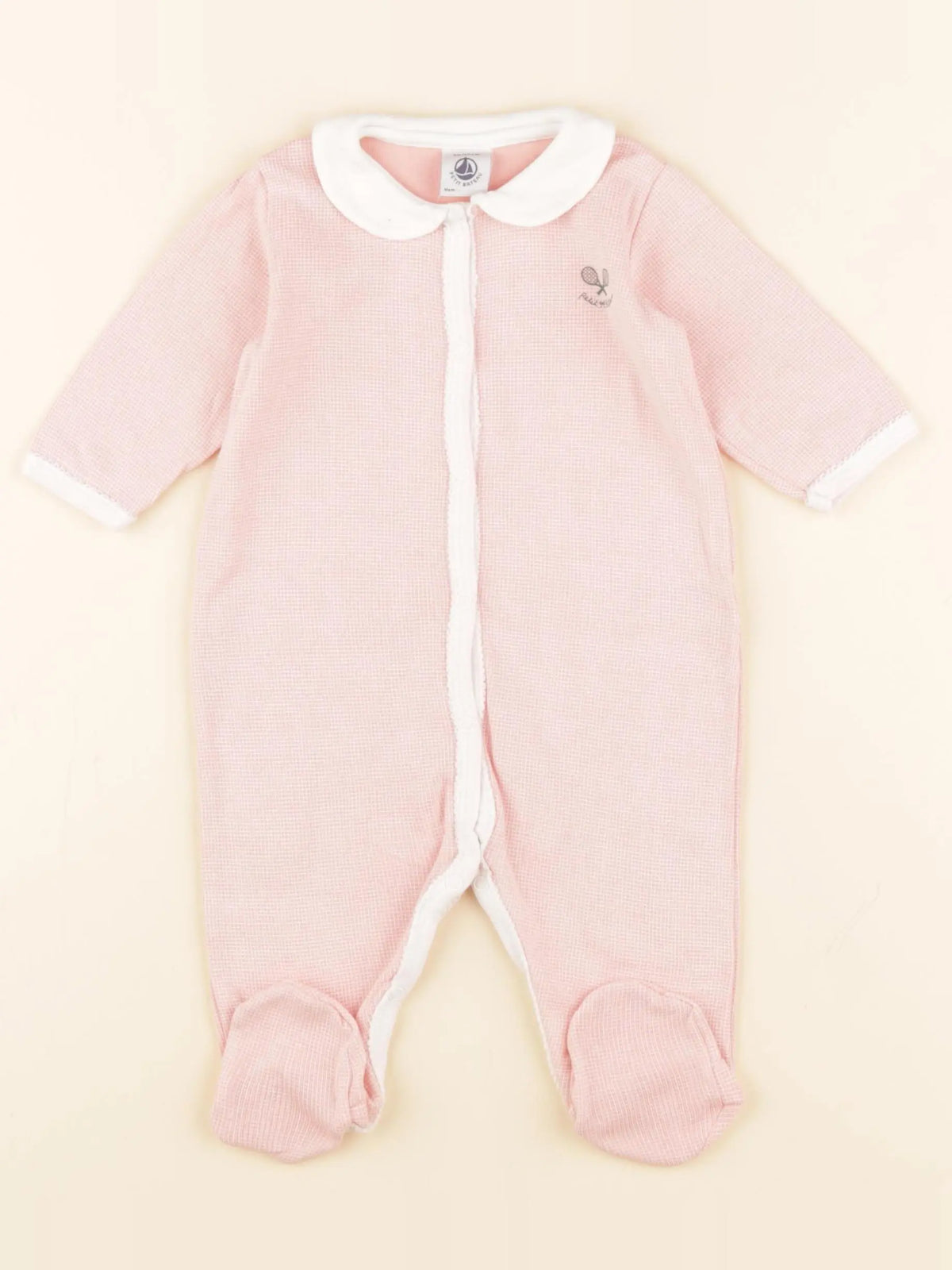 Petit Bateau - pyjama coton rose - 3 mois