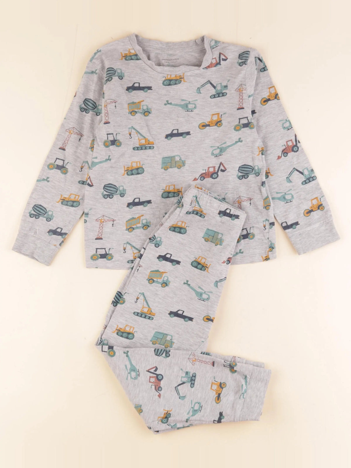 Vertbaudet - pyjama coton gris - 5 ans