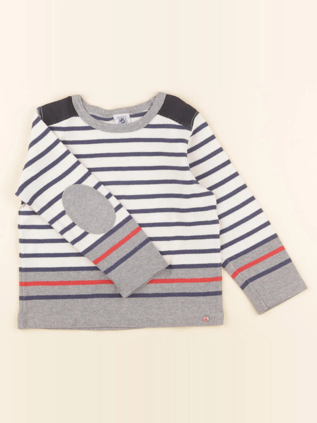 Petit Bateau - pull bleu - 3 ans
