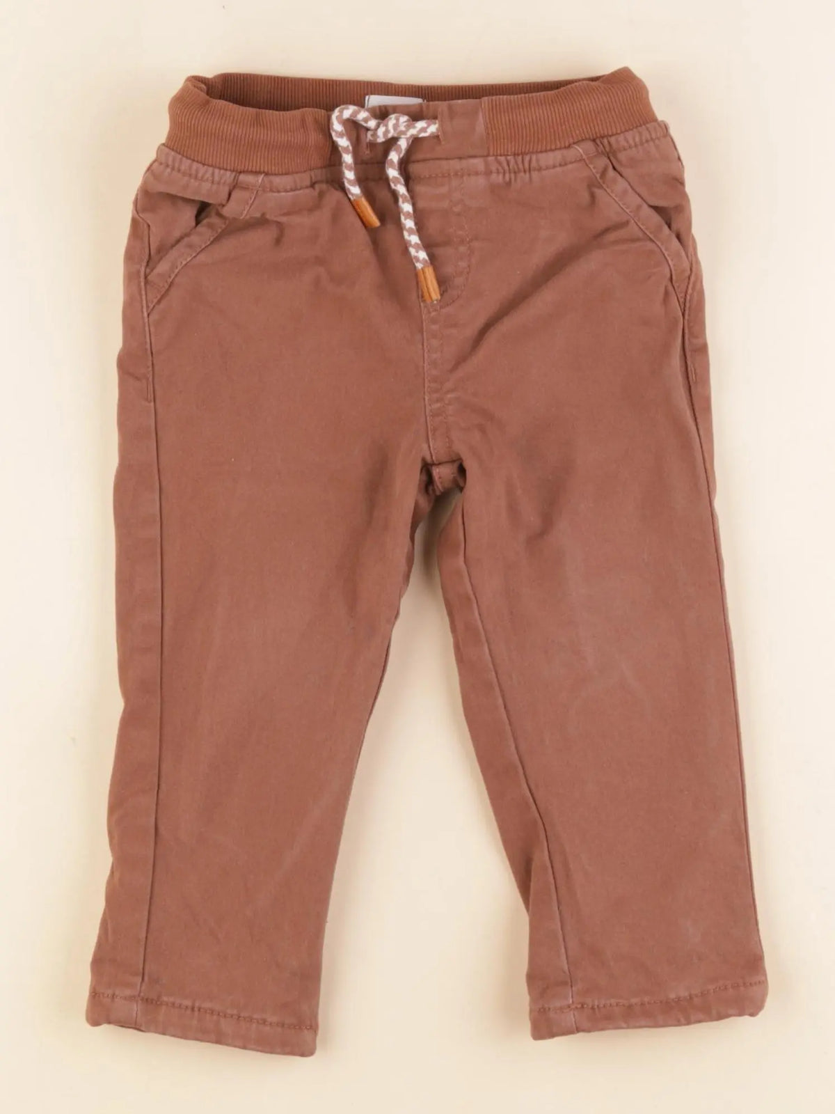 Vertbaudet - pantalon doublé marron - 24 mois