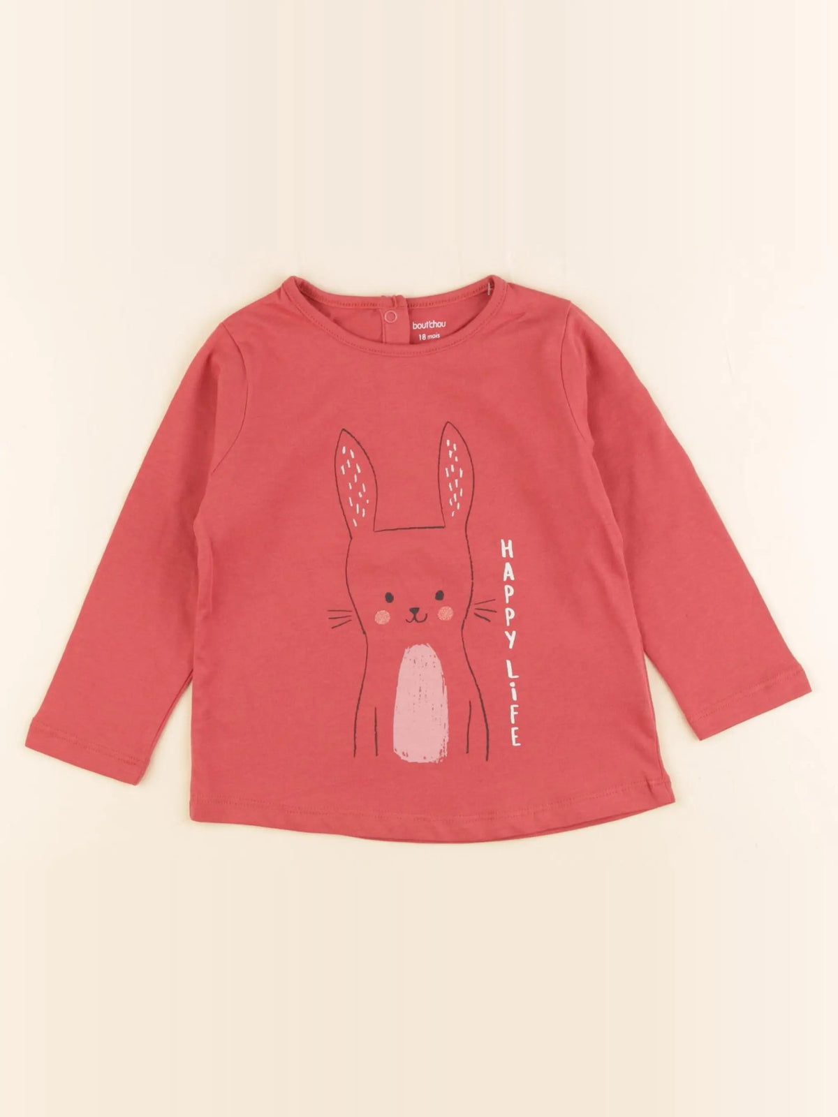 Boutchou - tee-shirt rose - 18 mois