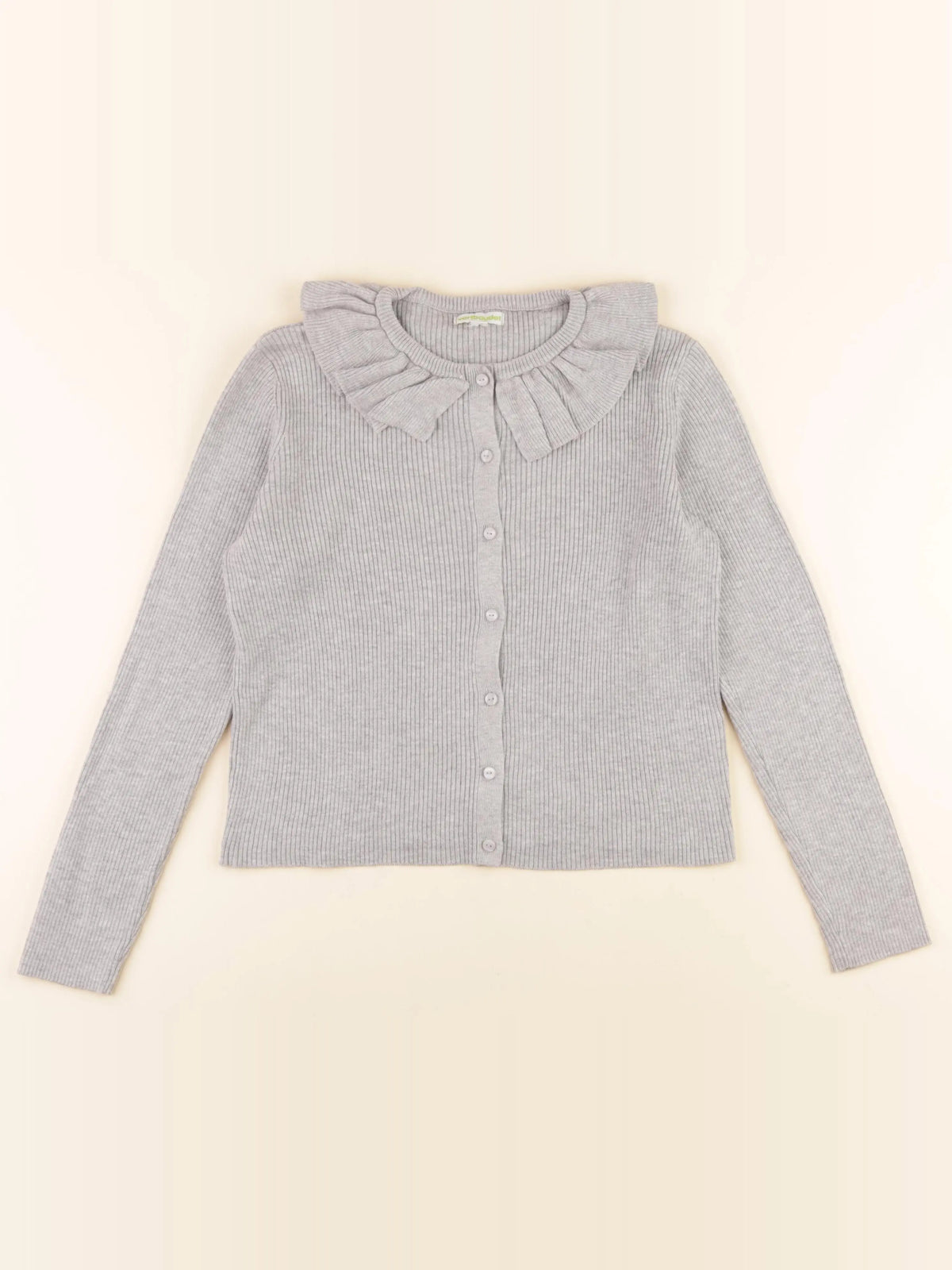 Vertbaudet - gilet gris - 10 ans