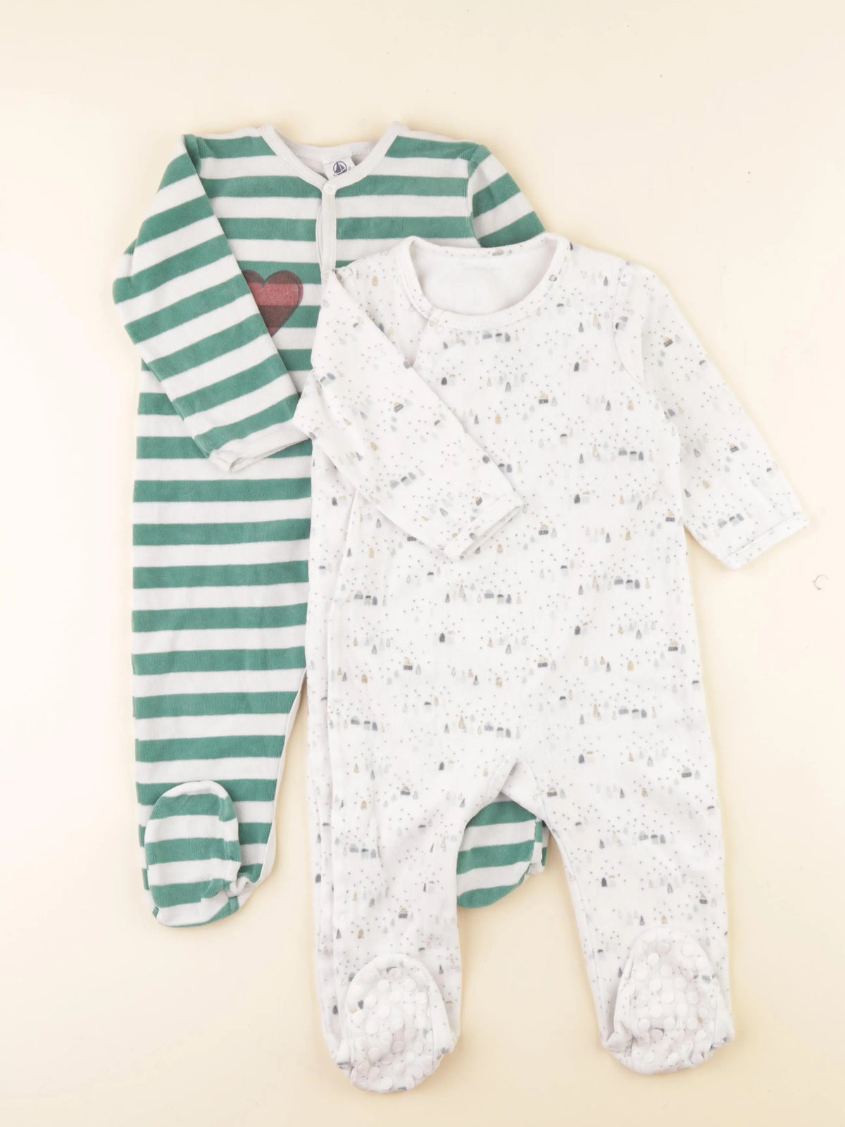 Petit Bateau - pyjama velours multicolore - 18 mois
