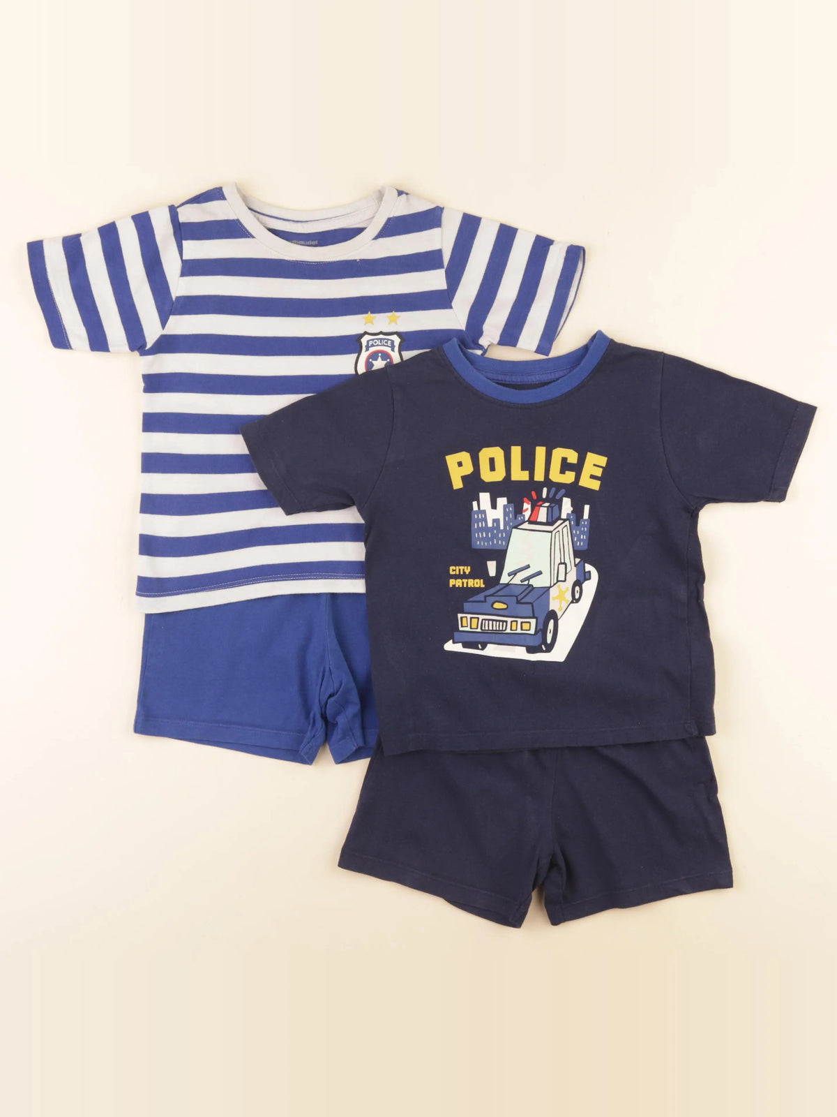 Vertbaudet - lot de 2 pyjamas coton bleu - 3 ans