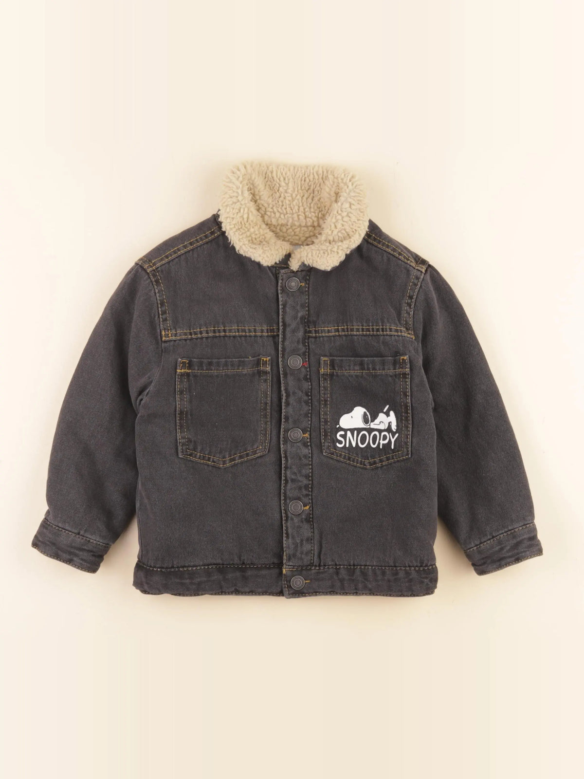 Zara - veste doublé, imprimé au dos noir - 2/3 ans