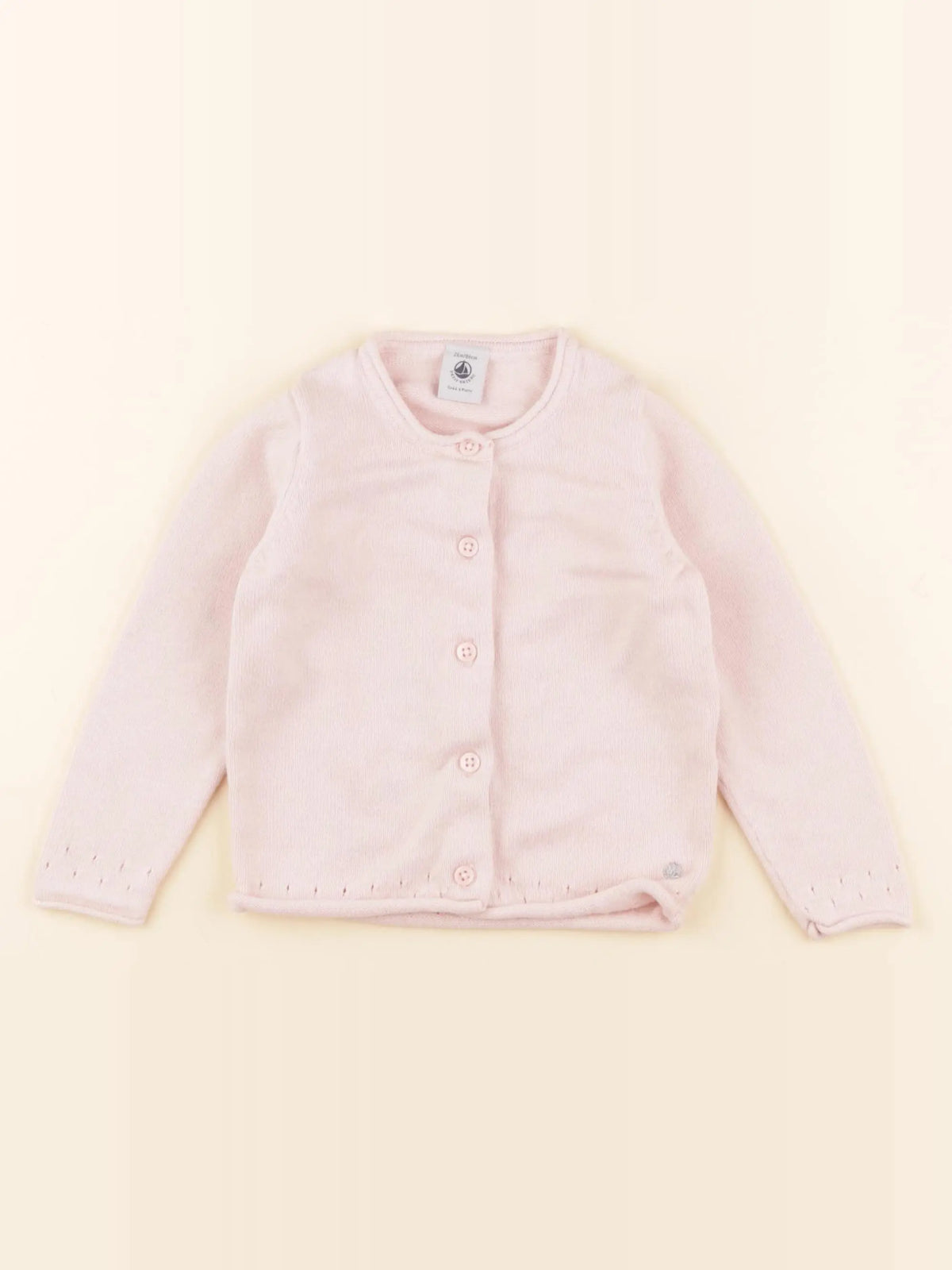 Petit Bateau - gilet rose - 24 mois