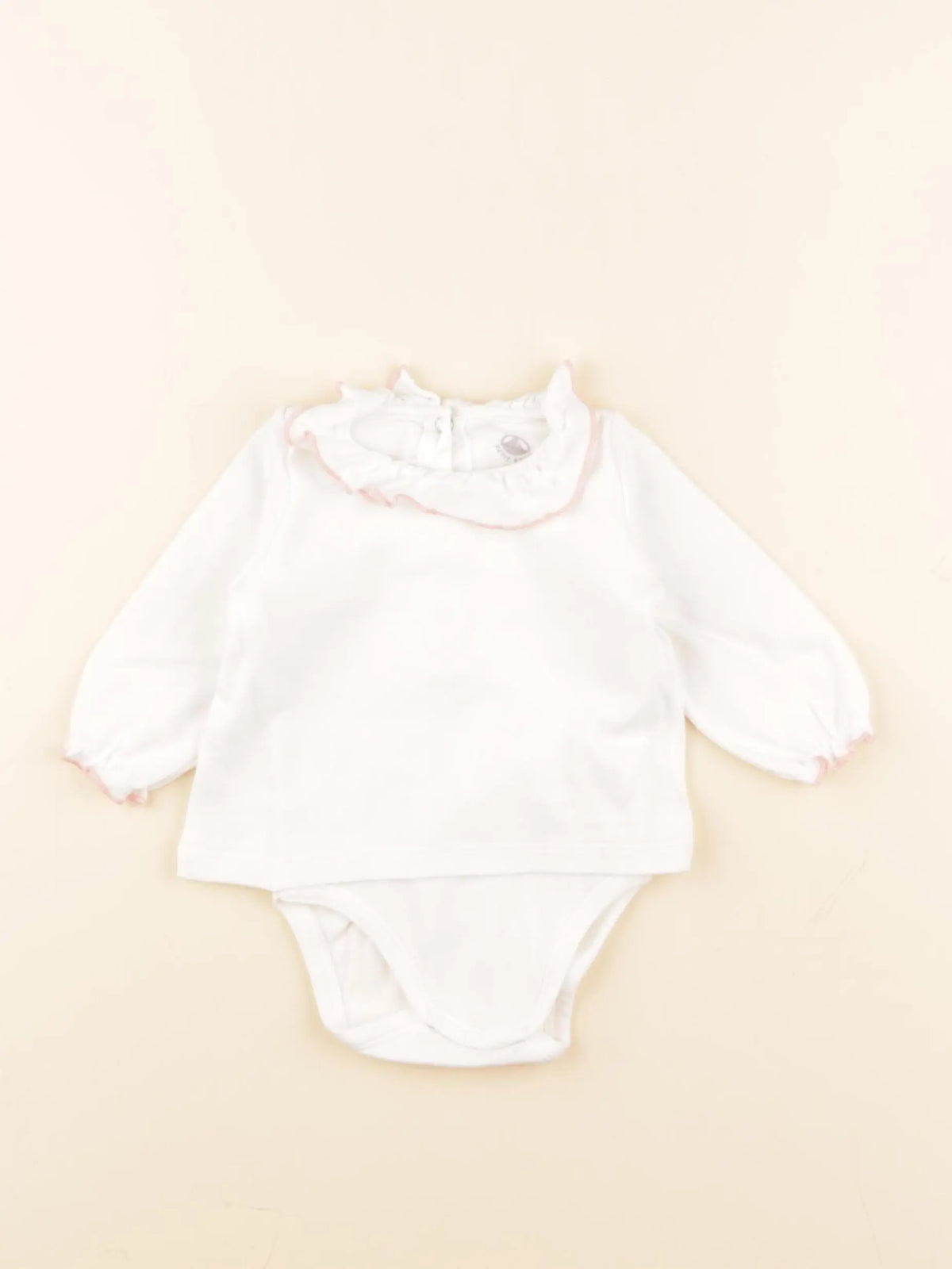 Petit Bateau - body tee-shirt blanc - 3 mois