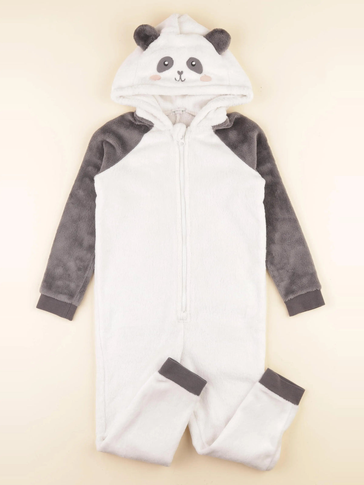 Vertbaudet - sur-pyjama blanc, gris - 6 ans