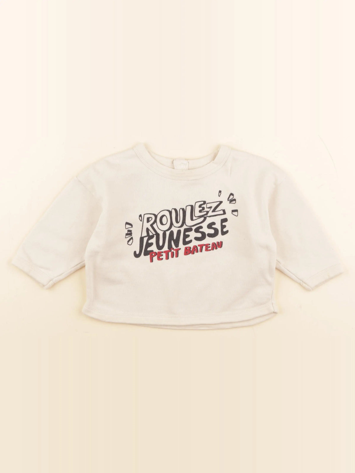Petit Bateau - sweat beige - 18 mois