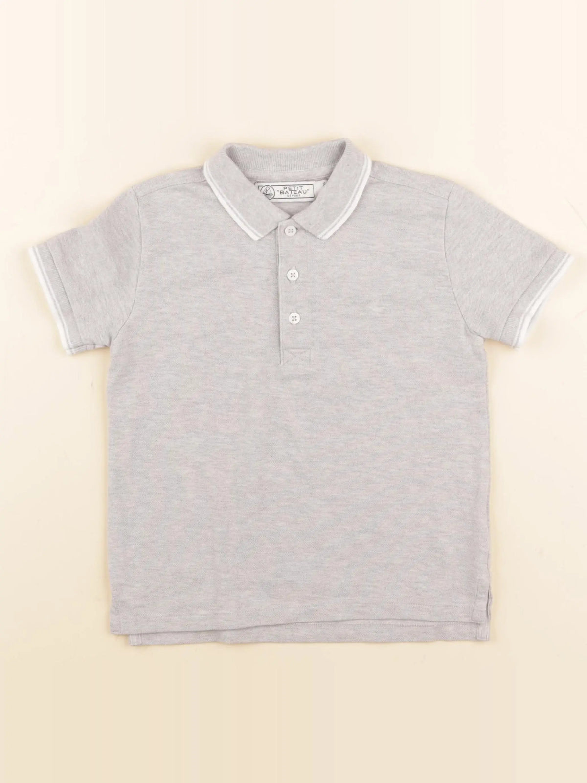 Petit Bateau - polo gris - 5 ans