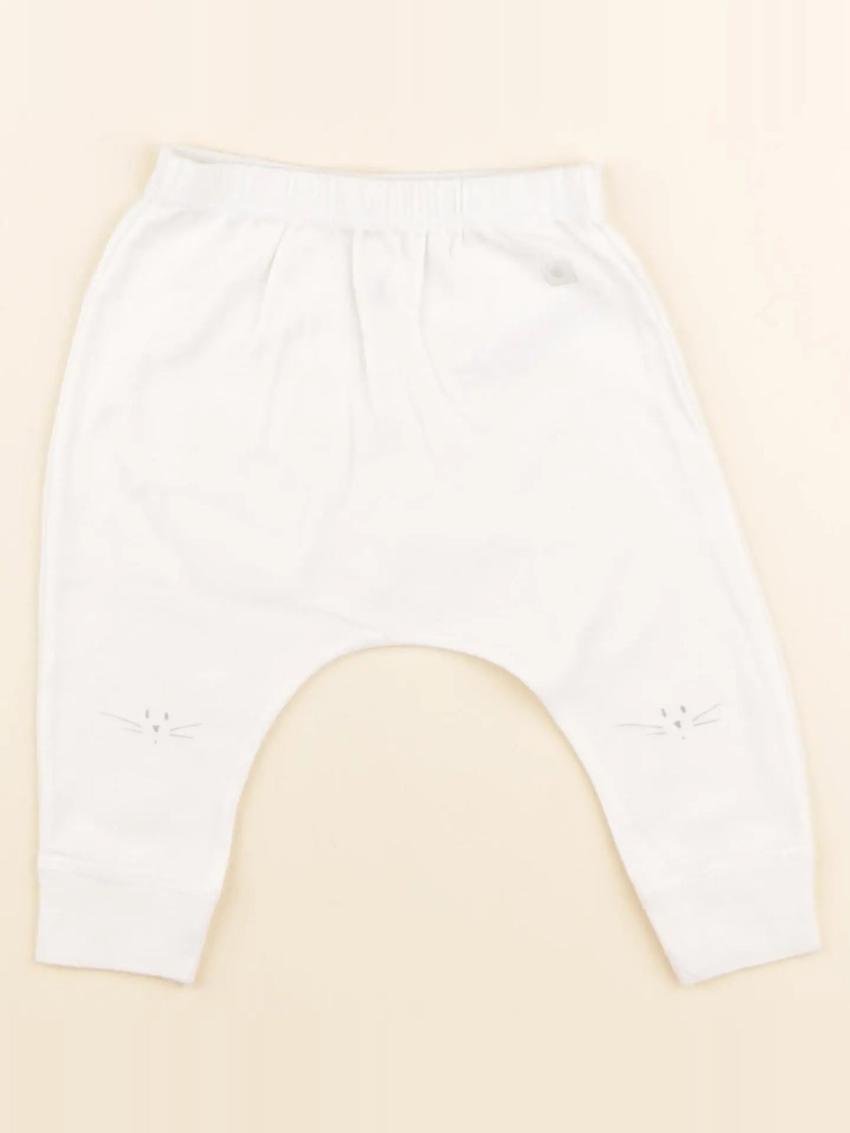 Petit Bateau - legging blanc - 6 mois