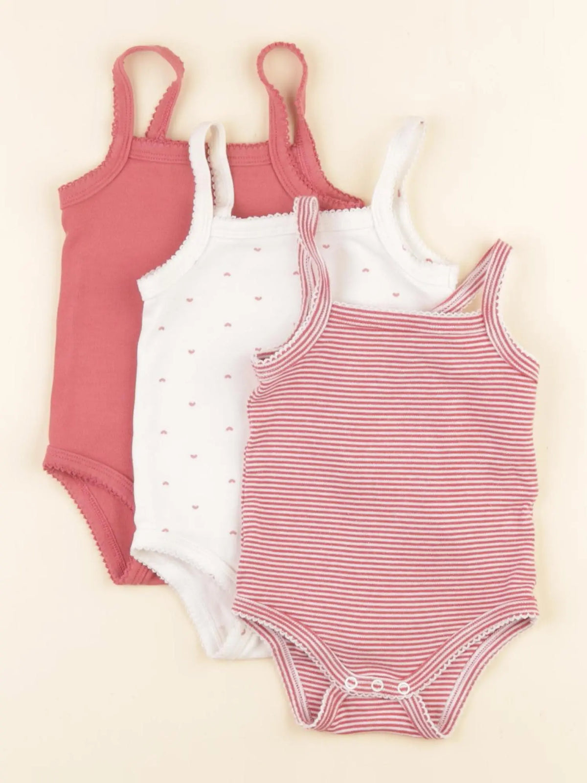 Vertbaudet - lot de 3 bodies en coton multicolore - 9 mois