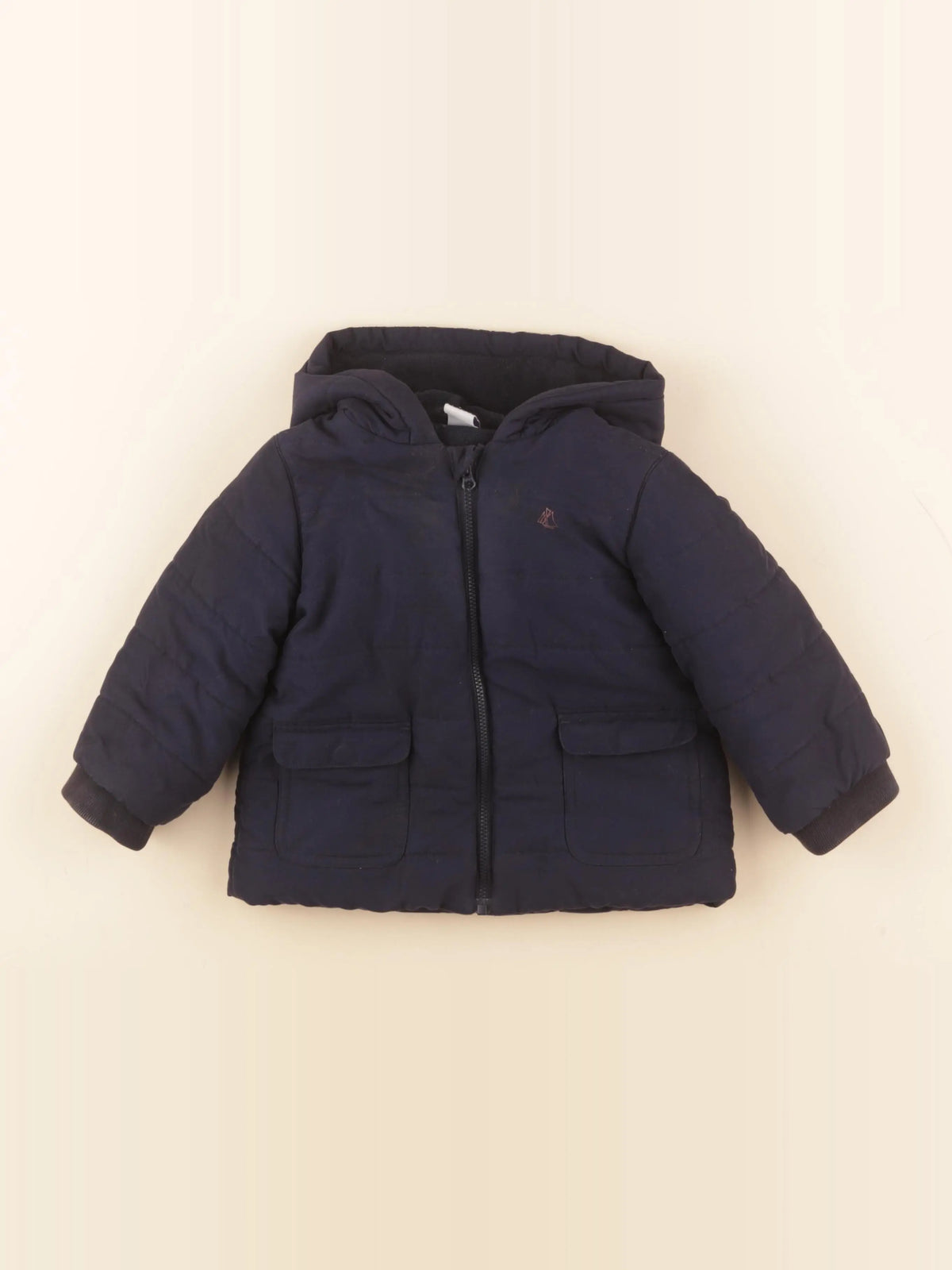 Petit Bateau - manteau bleu - 24 mois