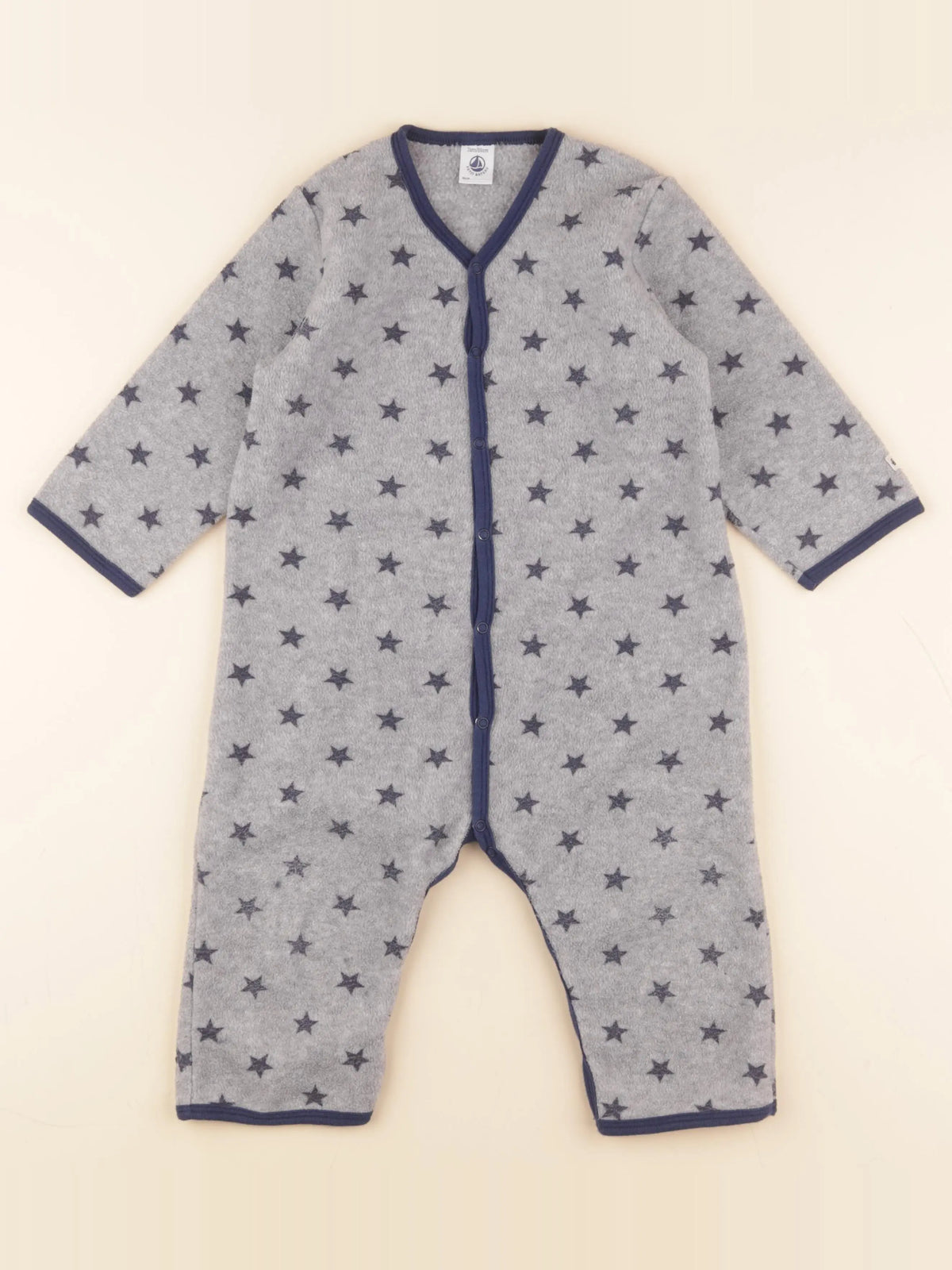 Petit Bateau - sur-pyjama gris, bleu - 2 ans