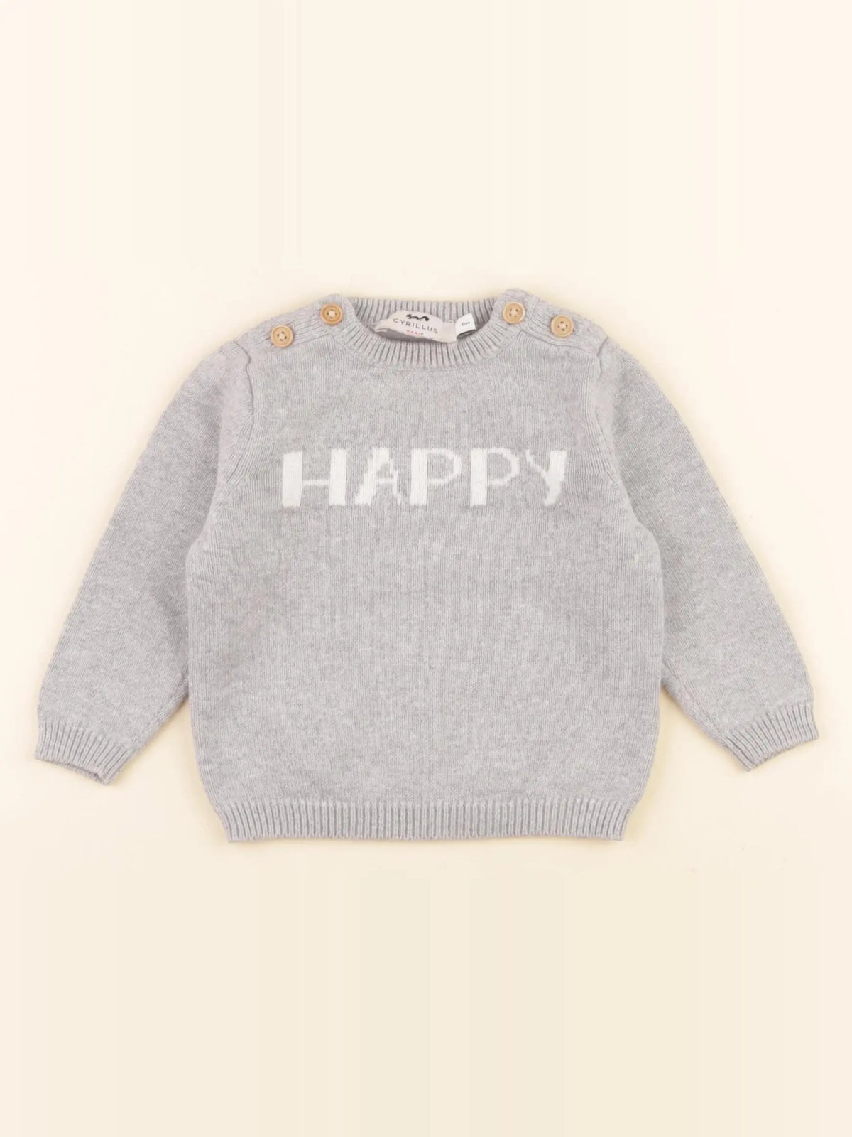Cyrillus - pull gris - 6 mois