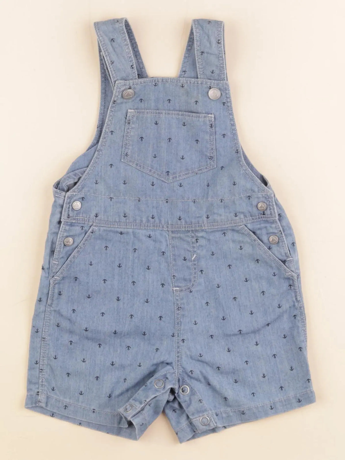 Petit Bateau - salopette bleu - 6 mois