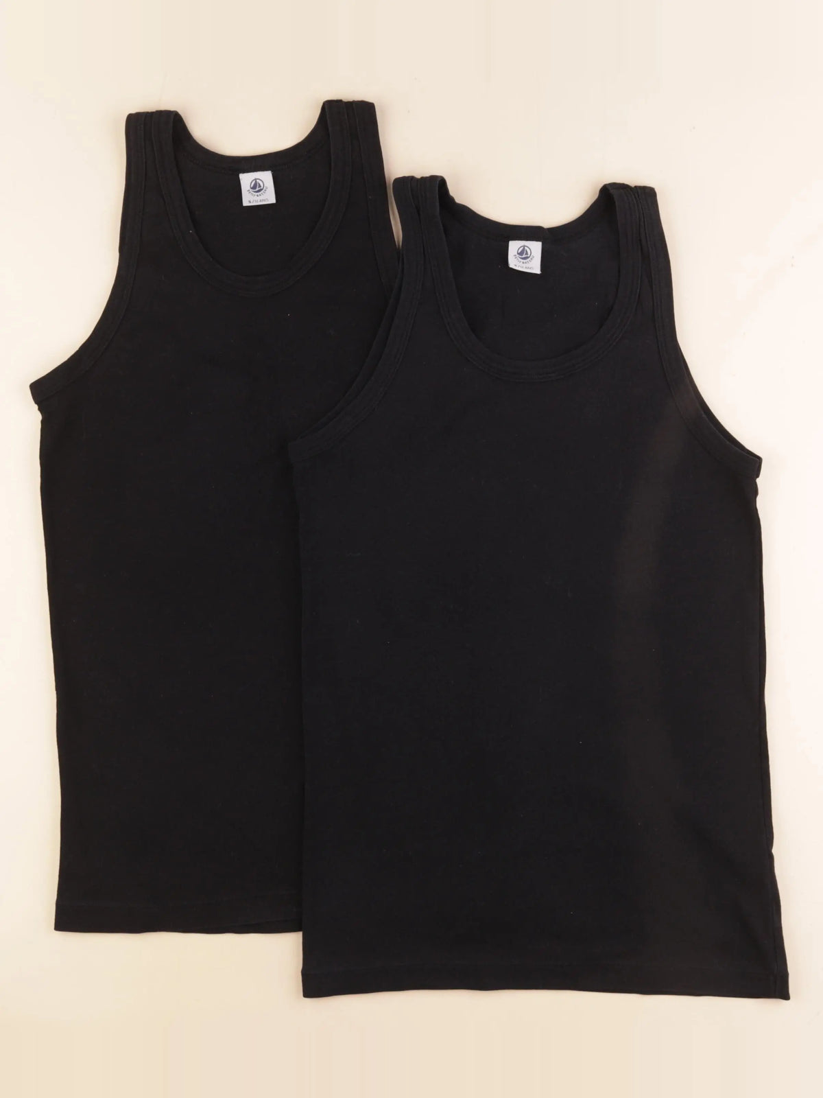 Petit Bateau - lot de 2 débardeurs noir - 16 ans