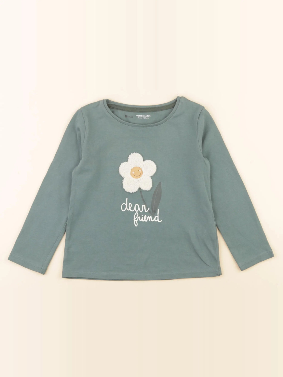 Vertbaudet - tee-shirt vert - 4 ans