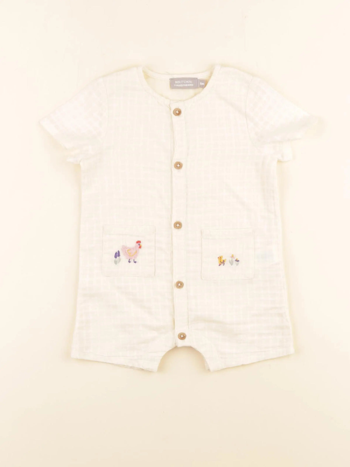 Boutchou - combinaison beige - 6 mois