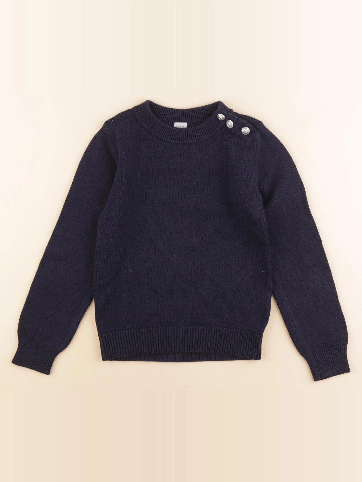 Petit Bateau - pull bleu - 8 ans