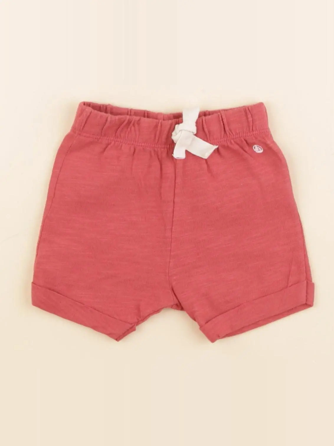 Petit Bateau - short rouge - 3 mois