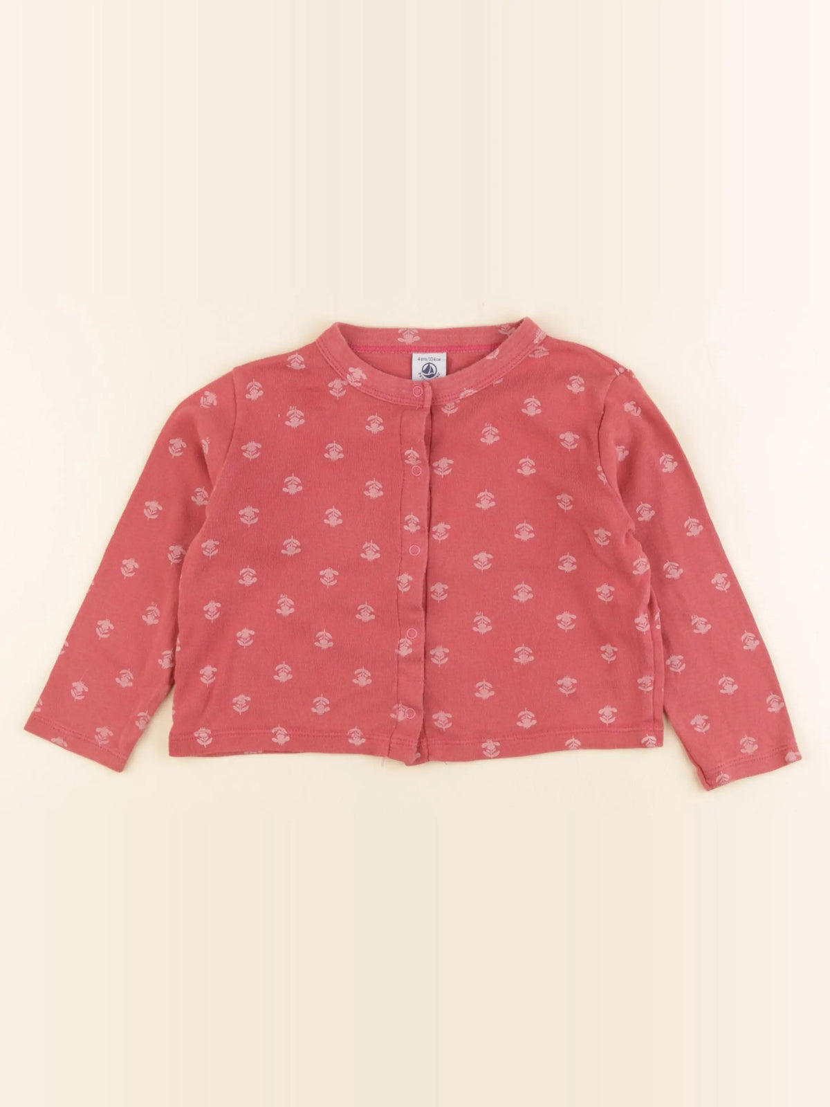Petit Bateau - gilet rose - 4 ans