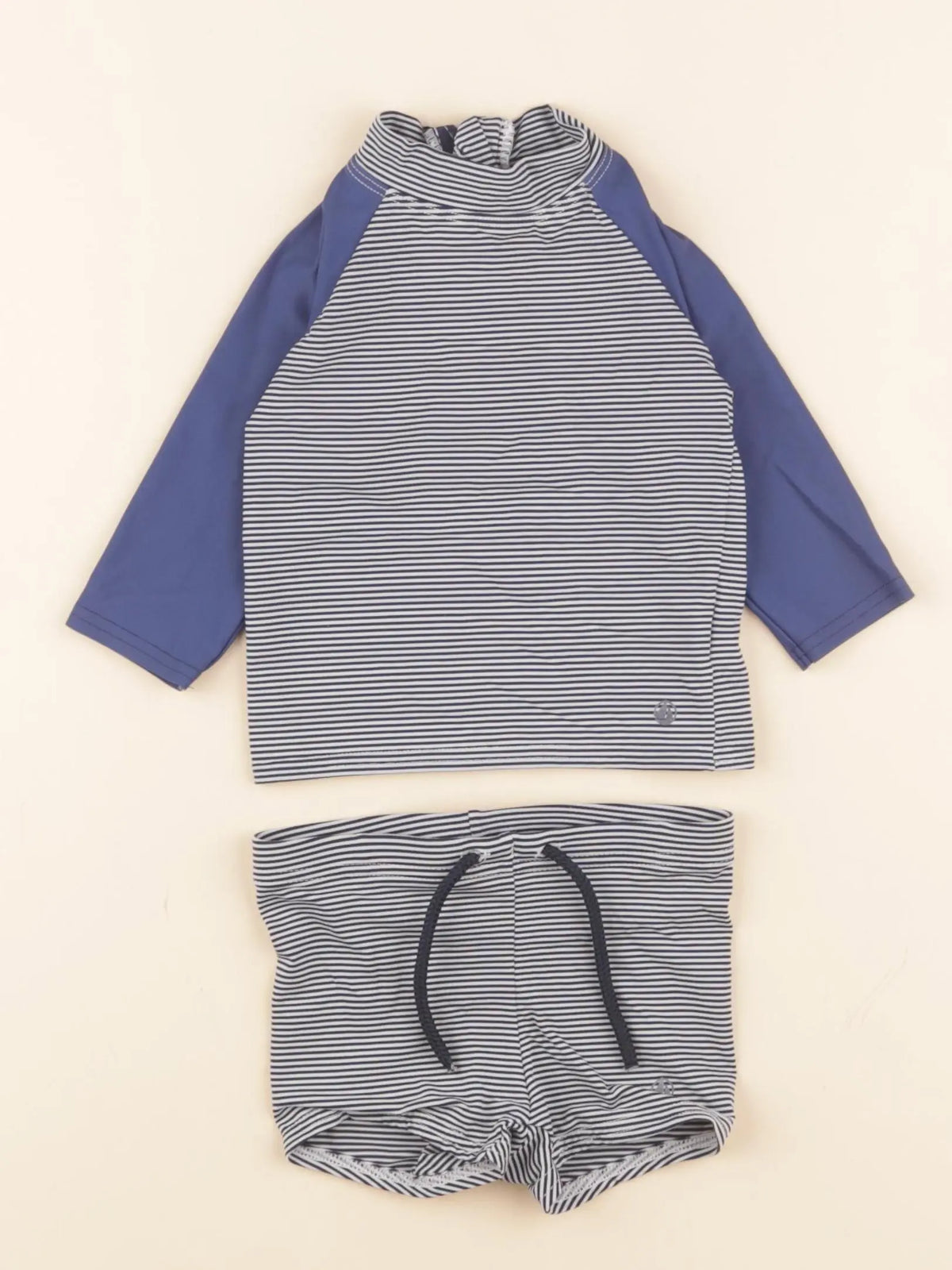 Petit Bateau - ensemble de bain bleu - 12 mois