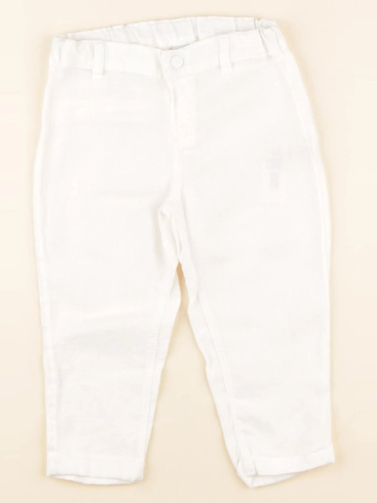 Petit Bateau - pantalon blanc - 24 mois