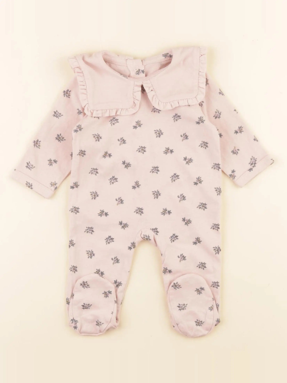 Vertbaudet - pyjama coton rose - 1 mois