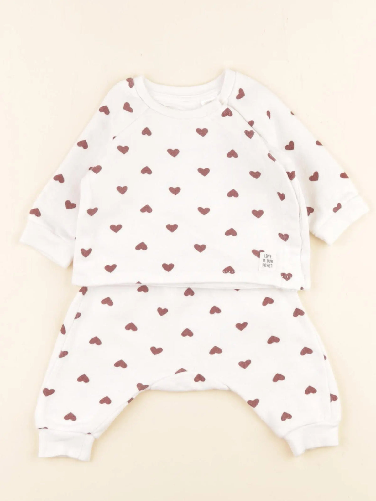 H&M - ensemble blanc, rouge - 1/2 mois
