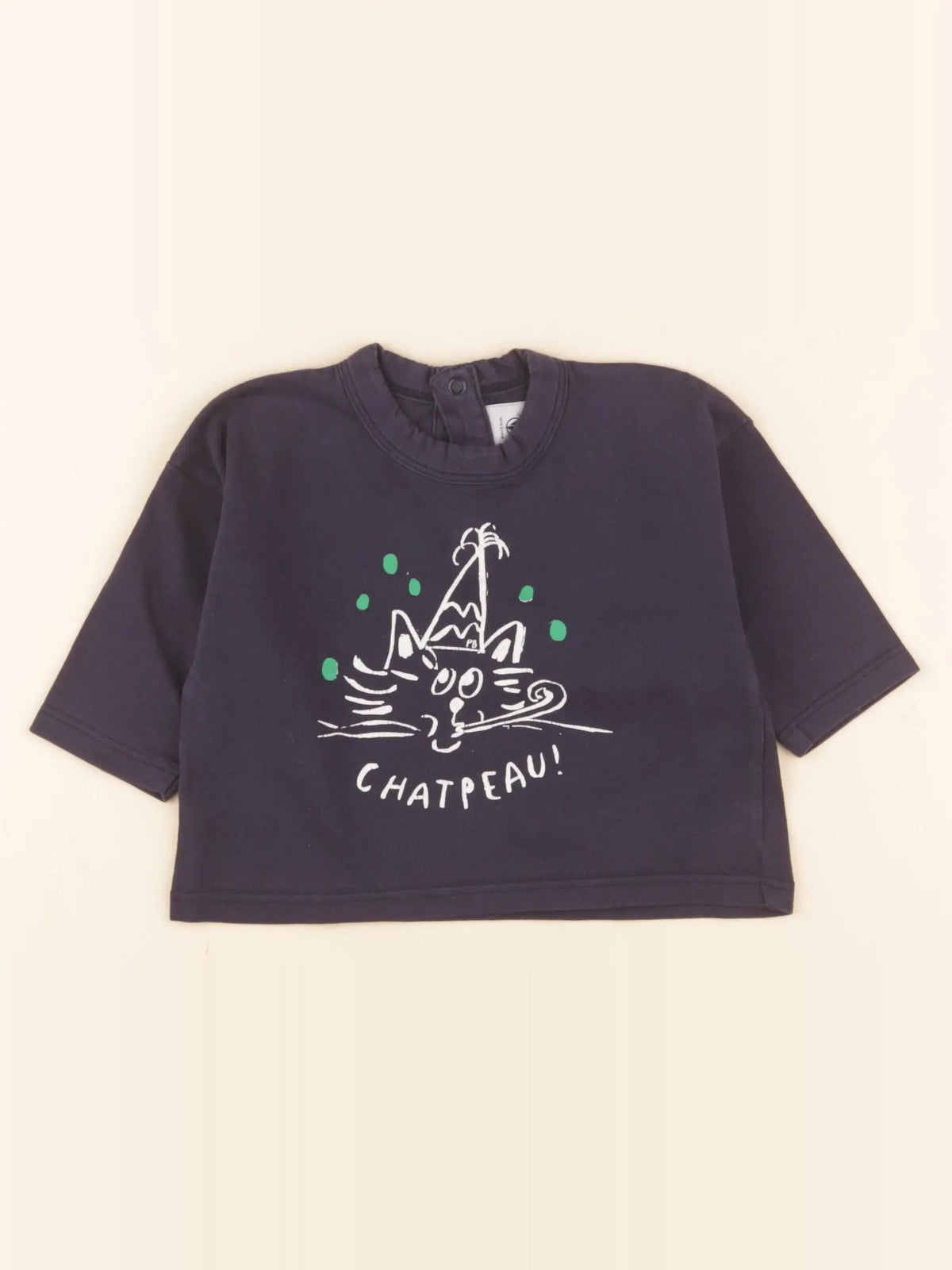 Petit Bateau - tee-shirt bleu - 6 mois