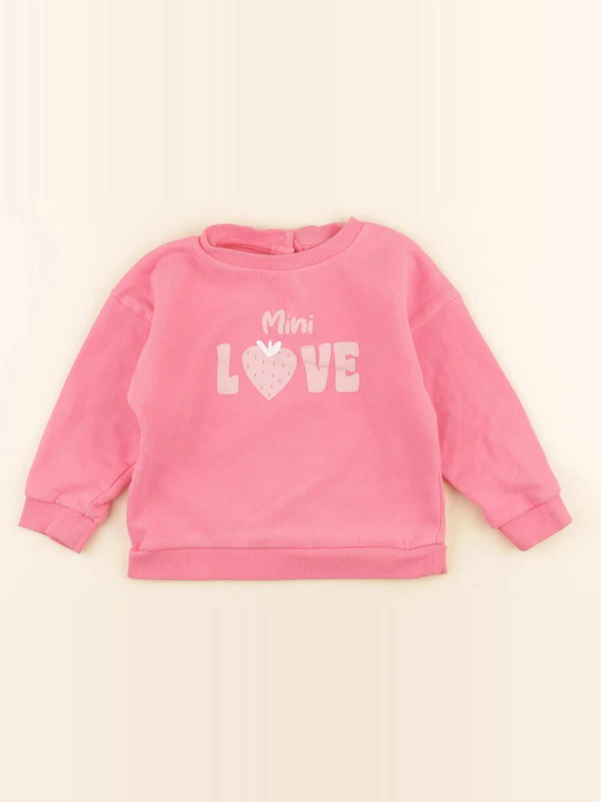 Vertbaudet - sweat rose - 24 mois