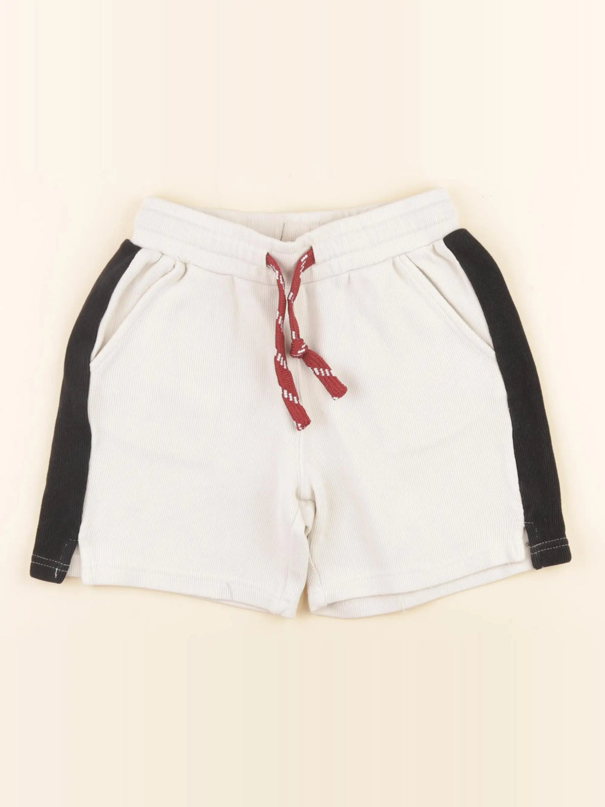 Monoprix - short blanc, noir - 8 ans