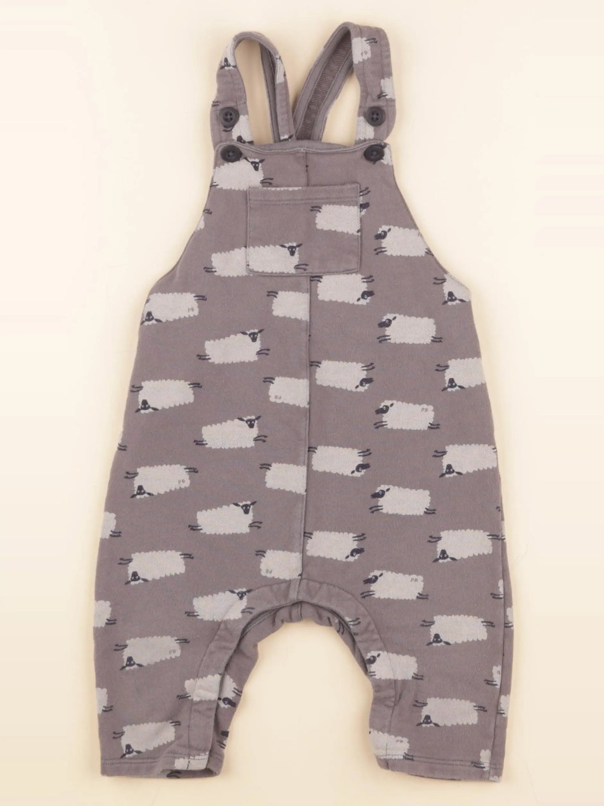 Petit Bateau - salopette gris - 18 mois