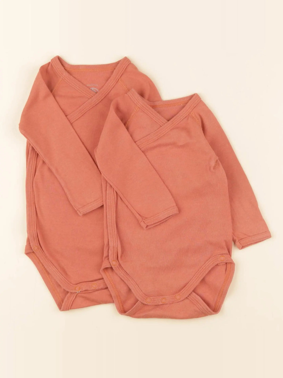 Petit Bateau - lot de 2 bodies en coton rose - 6 mois