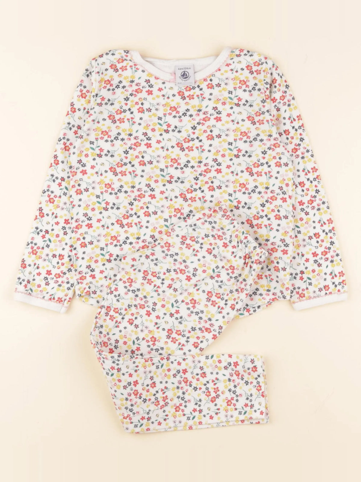 Petit Bateau - pyjama coton multicolore - 4 ans