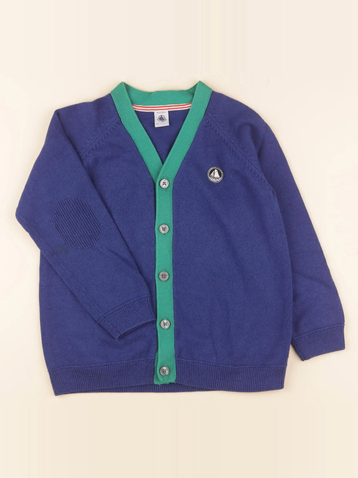 Petit Bateau - gilet bleu - 10 ans