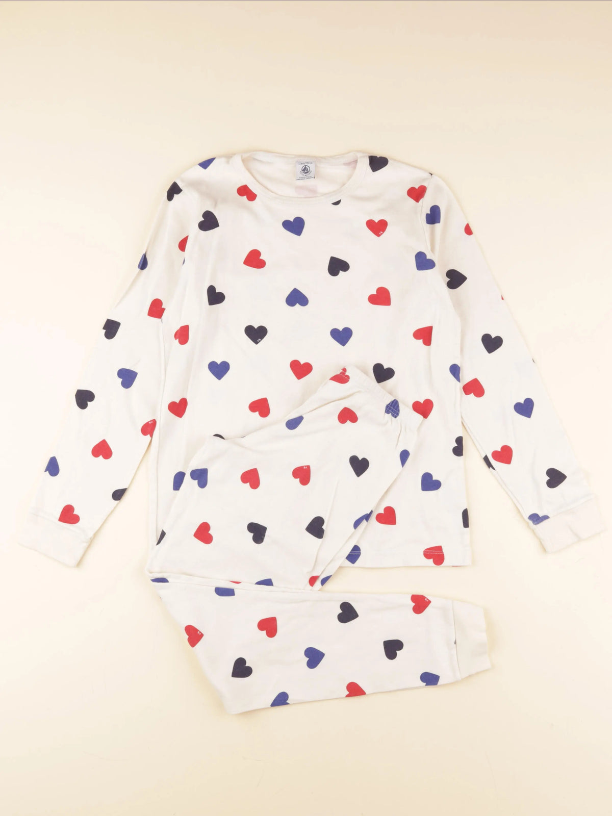 Petit Bateau - pyjama coton beige - 12 ans