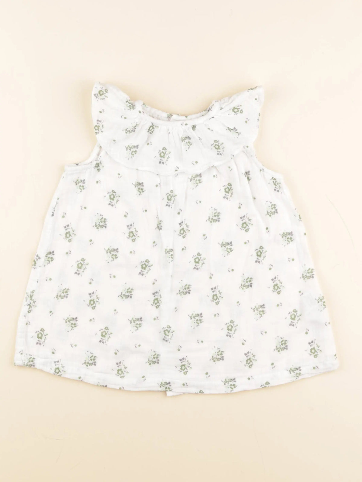 Petit Bateau - robe blanc - 24 mois