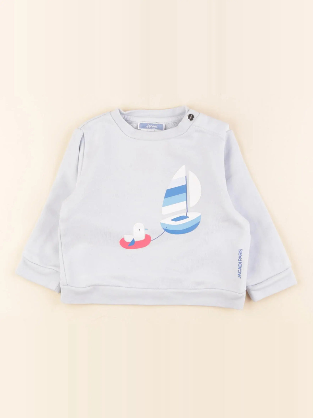 Jacadi - sweat bleu - 12 mois