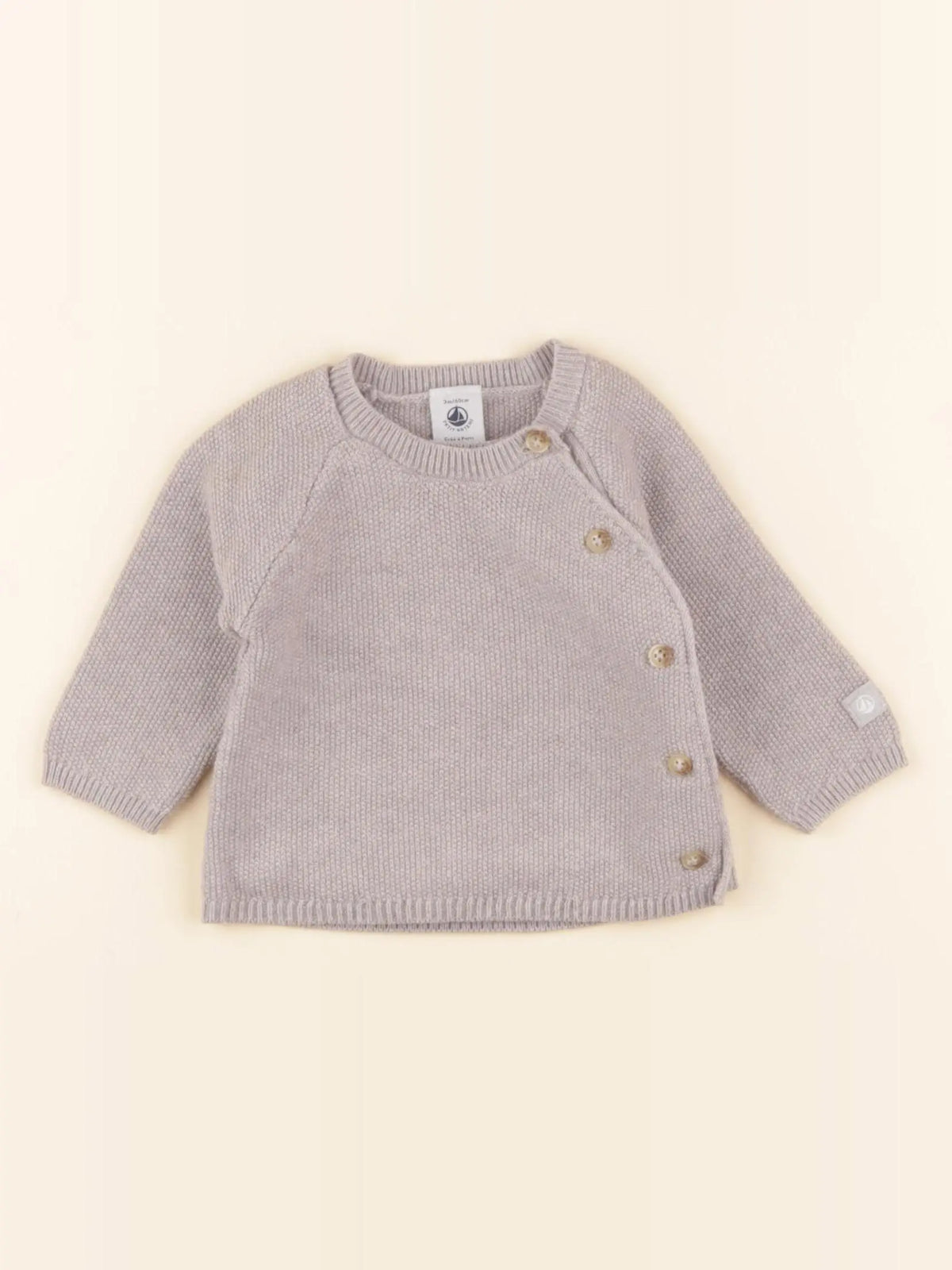 Petit Bateau - pull beige - 3 mois