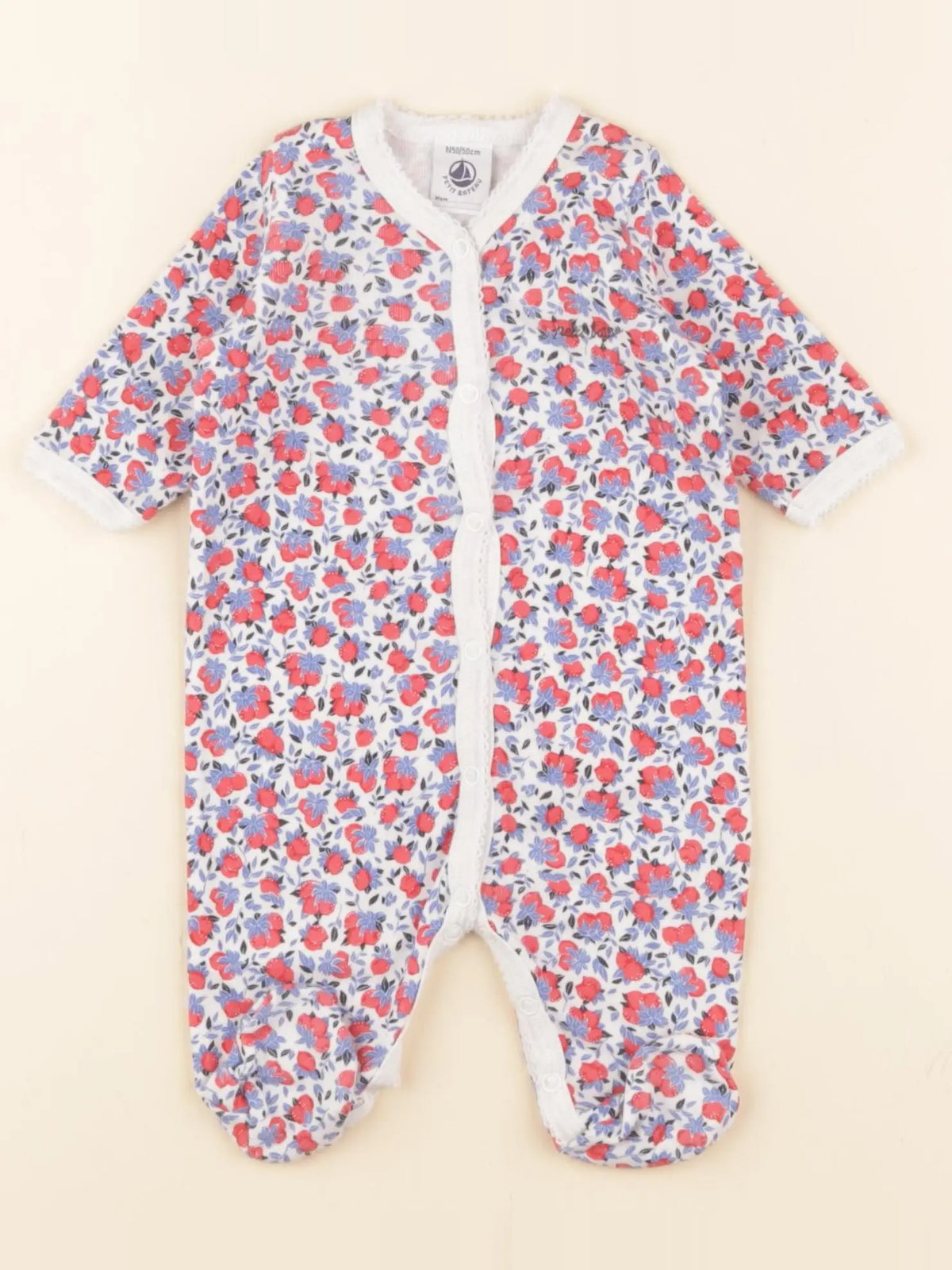 Petit Bateau - pyjama coton multicolore - 0 mois