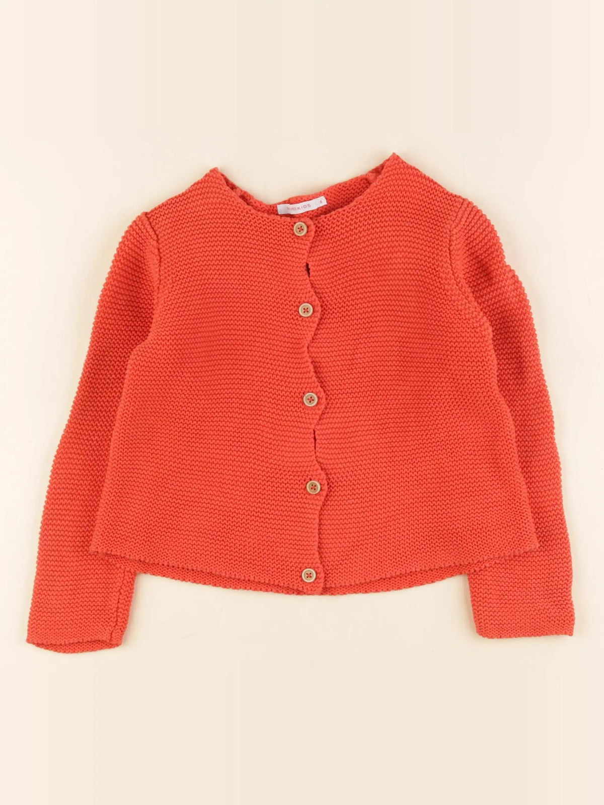 Monoprix - gilet orange - 5 ans