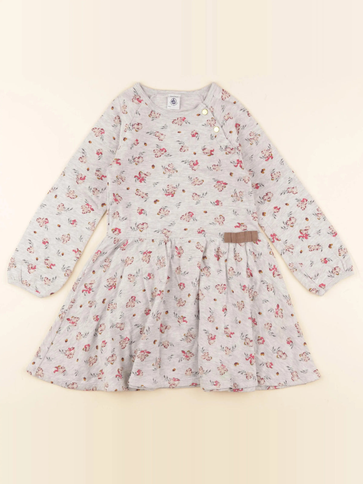 Petit Bateau - robe gris - 6 ans