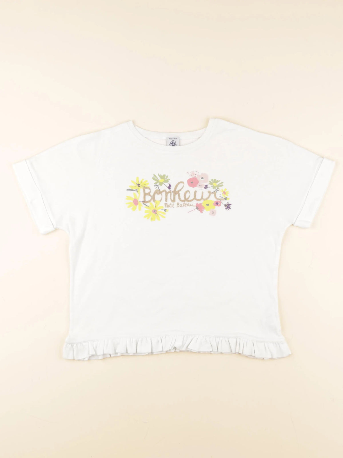 Petit Bateau - tee-shirt blanc - 8 ans