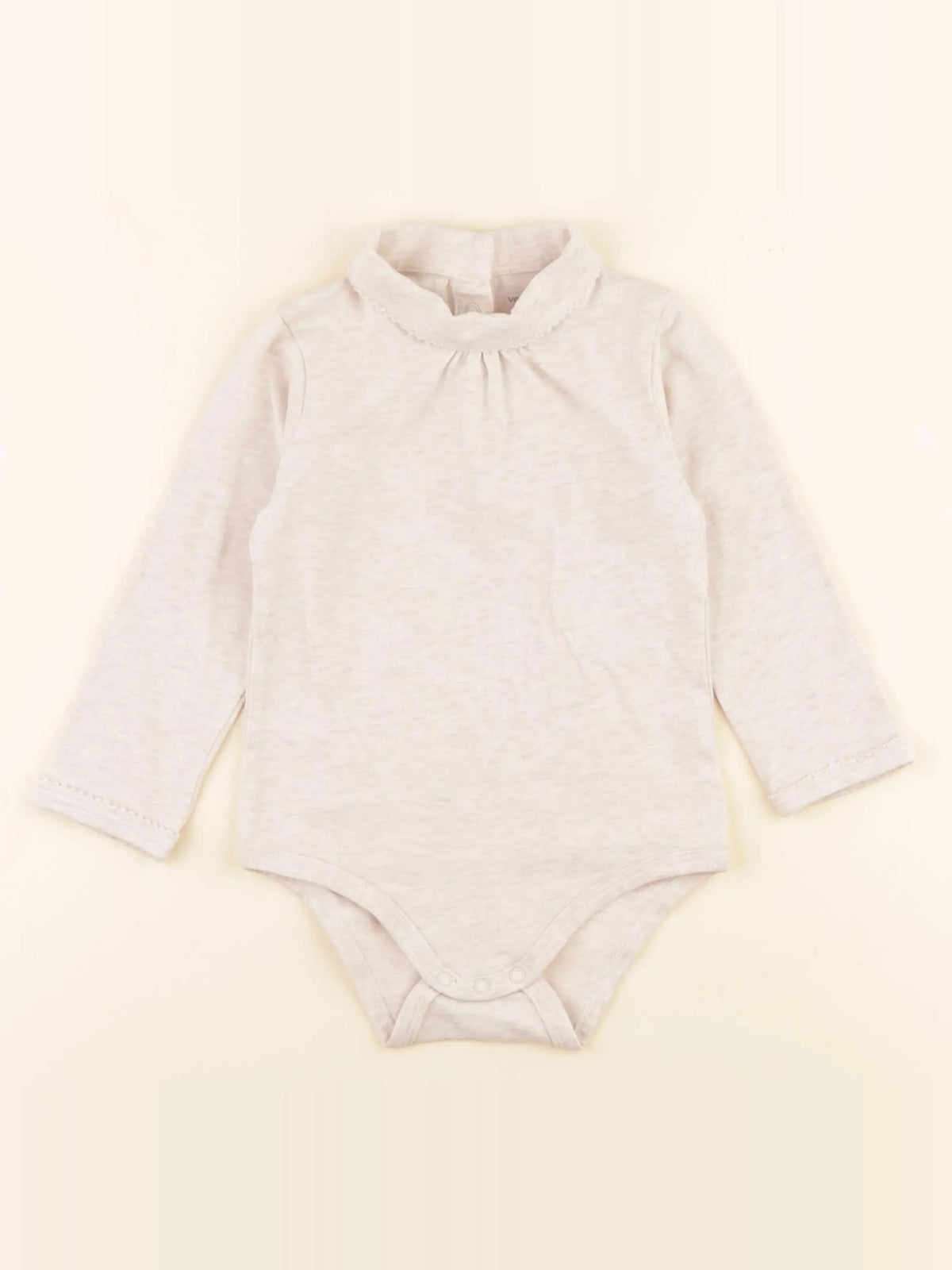 Vertbaudet - body à col beige - 18 mois