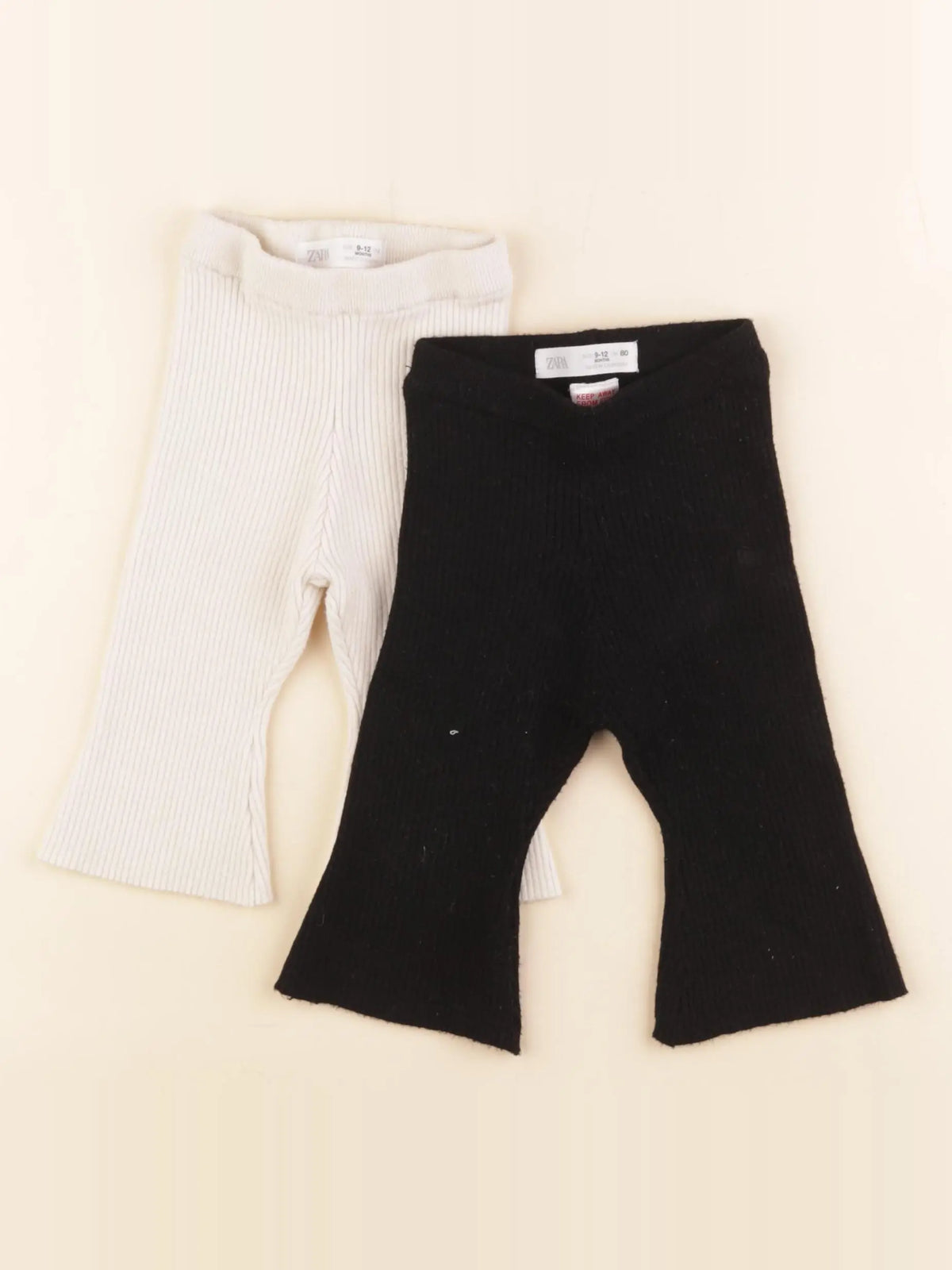 Zara - legging noir - 9/12 mois